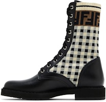 (W) 芬迪 FF Rockoko 骑行靴 '黑色棋盘格' 8T6780-AD7A-F1BPG Lookbook (W) 芬迪 FF Rockoko 骑行靴 '黑色棋盘格' 8T6780-AD7A-F1BPG