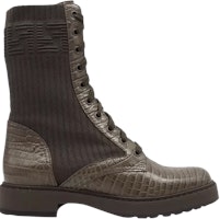 (Women) Fendi FF Rockoko Biker Boot 'Brown Croc' 8T6780-AHHA-F1G06 (Women) Fendi FF Rockoko Biker Boot 'Brown Croc' 8T6780-AHHA-F1G06
