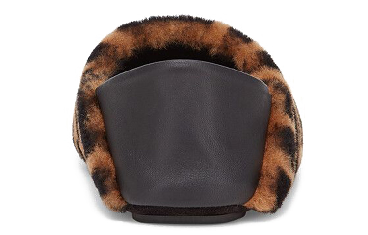 (W) Fendi FF Sheepskin Slippers 'Brown' 圖 5