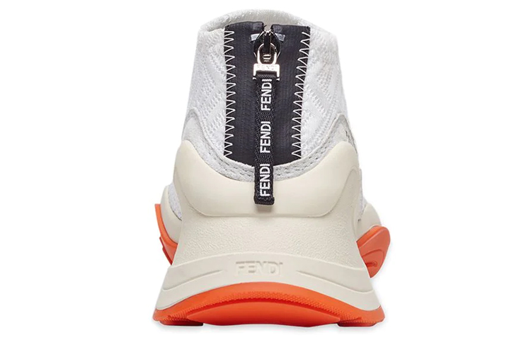 Shop (W) 펜디 FFluid 자카드 스니커즈 (화이트 오렌지) 8E6989-A8T6-F187B
