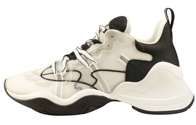 (W) Fendi FFluid Mesh Sneakers 'White Black'