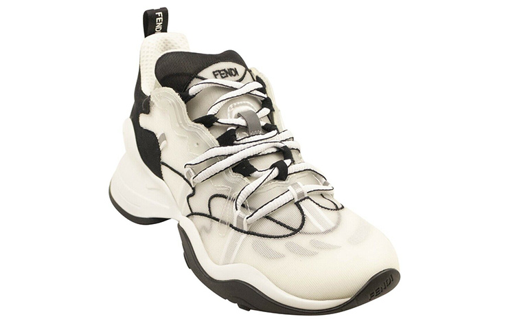 (W) Fendi FFluid Mesh Sneakers 'White Black' 圖 3
