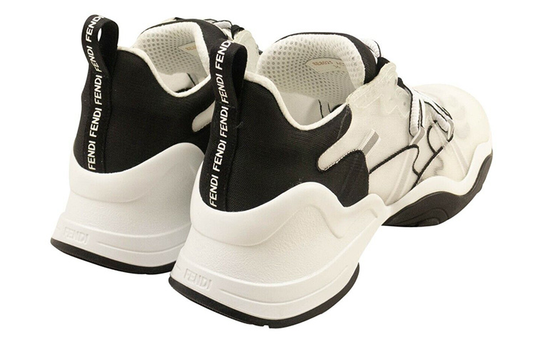 (W) Fendi FFluid Mesh Sneakers 'White Black' 圖 4
