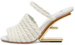 Buy (W) Fendi First 9.8cm ''Sandale Tissée Blanche'' 8R8212AO0IF0KBR