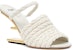 (W) Fendi First 9.8cm 'Selipar Tenun Putih' 8R8212AO0IF0KBR