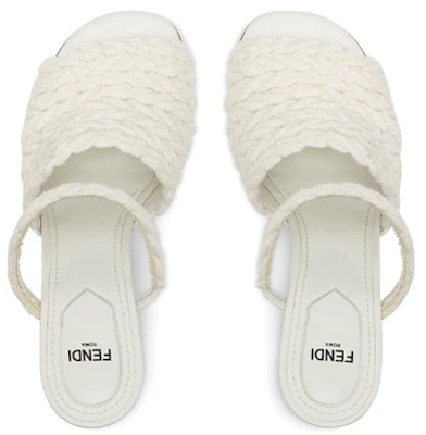 (W) Fendi First 9.8cm ''Sandale Tissée Blanche'' 8R8212AO0IF0KBR Lookbook (W) Fendi First 9.8cm ''Sandale Tissée Blanche'' 8R8212AO0IF0KBR