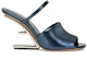 Order (W) Fendi First ''Mule à Talon Haut en Cuir Bleu'' 8R8212AN80F1KE5