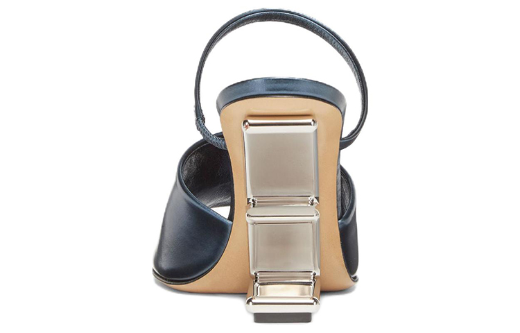 Purchase (W) Fendi First ''Mule à Talon Haut en Cuir Bleu'' 8R8212AN80F1KE5