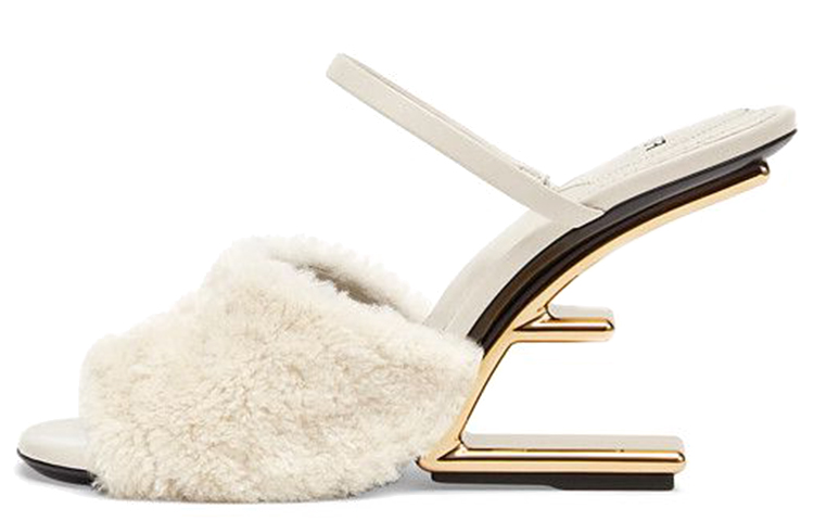 (W) Fendi First 'Elegant Sheepskin High-Heeled Sandal'