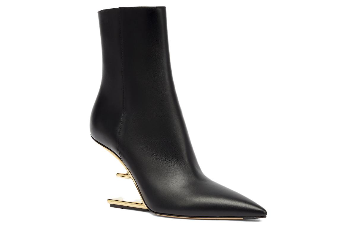 (W) Fendi First 'Leather CMFT Zip Ankle Boots Black' 圖 2