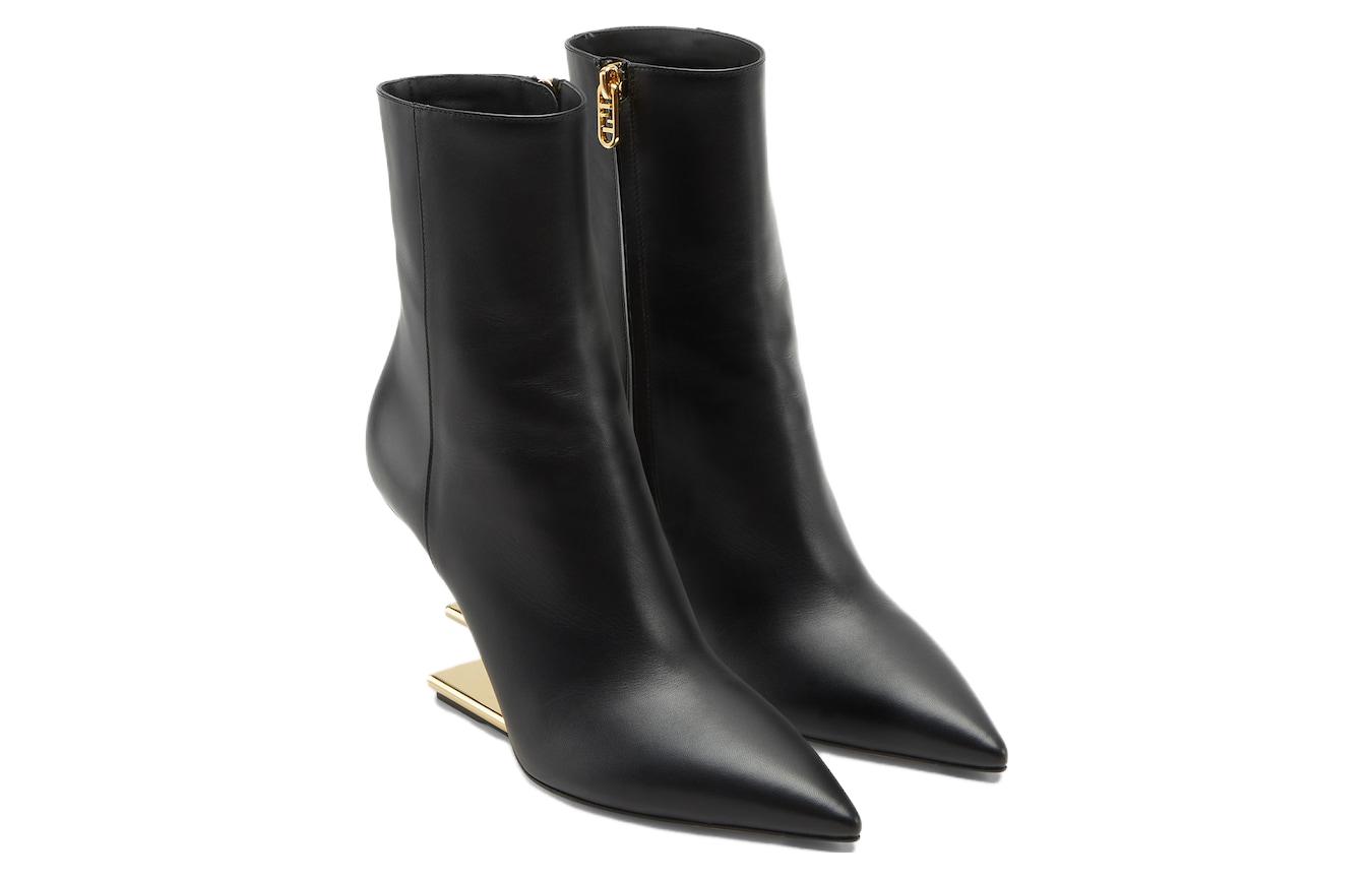 (W) Fendi First 'Leather CMFT Zip Ankle Boots Black' 圖 3