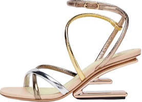 (Women) Fendi First 'Silver Nappa Leather Sandal' 8X8278UJ3F1GZW (Women) Fendi First 'Silver Nappa Leather Sandal' 8X8278UJ3F1GZW
