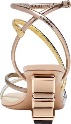 (W) Fendi First 'Sandal Kulit Nappa Perak' 8X8278UJ3F1GZW Shop (W) Fendi First 'Sandal Kulit Nappa Perak' 8X8278UJ3F1GZW