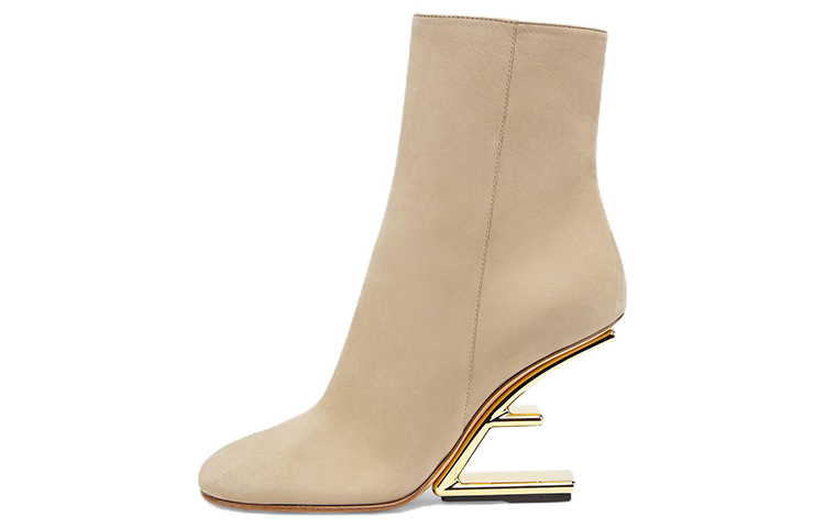 (W) Fendi First Ankle Boot 'Light Brown Suede'