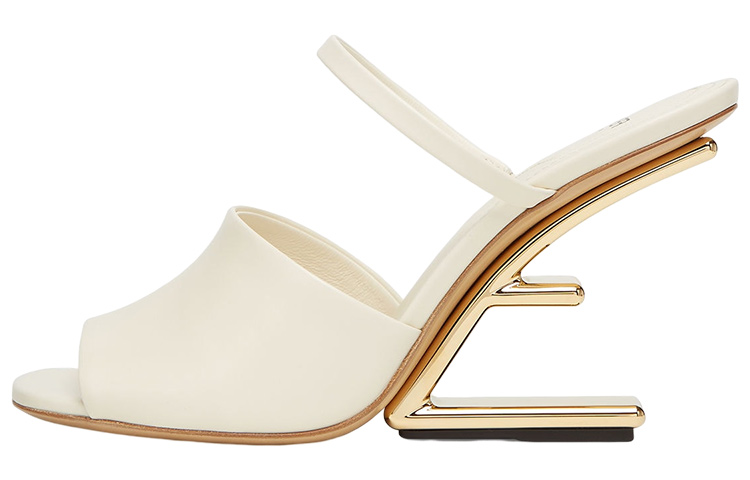 (W) Fendi First High-Heel 'Fashion Slide White'