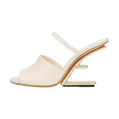 (W) Fendi First High-Heel 'Fashion Slide White'