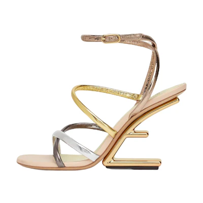 (W) Fendi First High-Heel Sandals 'Silver'