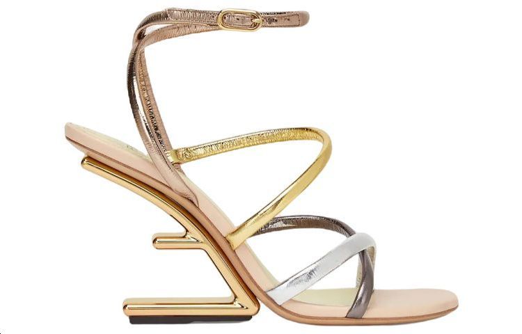 (W) Fendi First High-Heel Sandals 'Silver' 圖 2