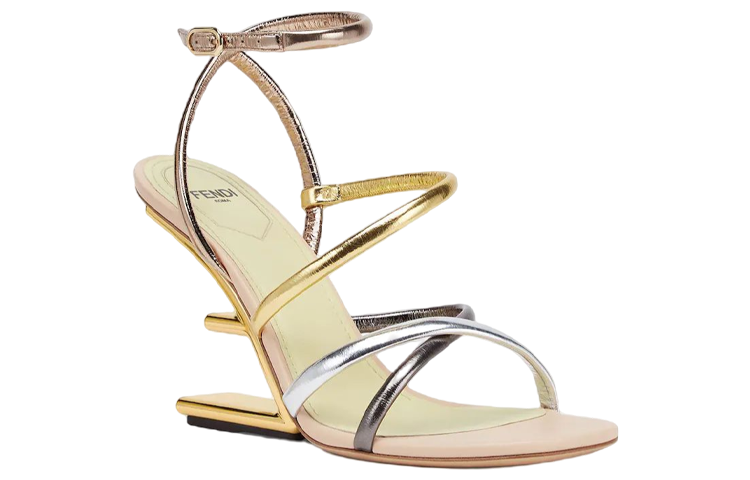 (W) Fendi First High-Heel Sandals 'Silver' 圖 3