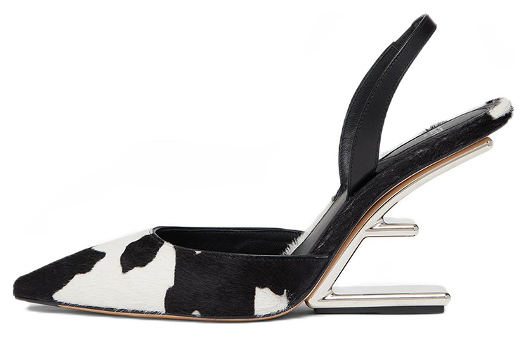 Buy (W) Fendi First Mule Tacco Alto ''Pelliccia Pony Dalmata'' Nero Bianco 8J8367ALITF0HER