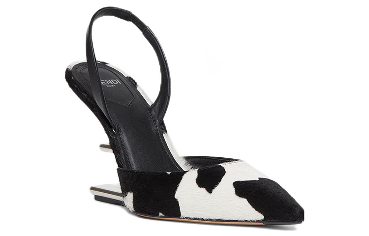 Order (W) Fendi First Mule Tacco Alto ''Pelliccia Pony Dalmata'' Nero Bianco 8J8367ALITF0HER