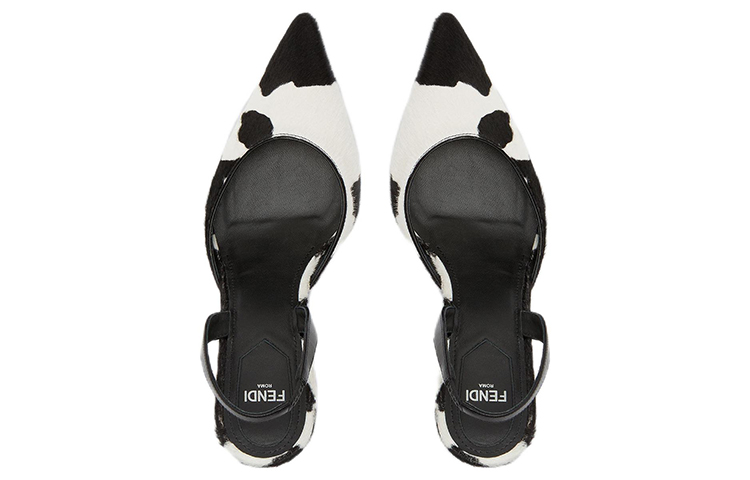 Lookbook (W) Fendi First Mule Tacco Alto ''Pelliccia Pony Dalmata'' Nero Bianco 8J8367ALITF0HER