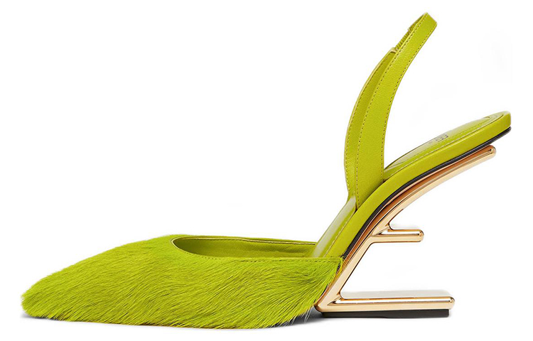 (Women) Fendi First High Heel Mules 'Green Pony Hair' 8J8367ALINF1JF3