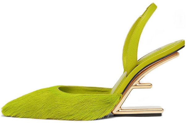 (Women) Fendi First High Heel Mules 'Green Pony Hair' 8J8367ALINF1JF3 Buy (Women) Fendi First High Heel Mules 'Green Pony Hair' 8J8367ALINF1JF3