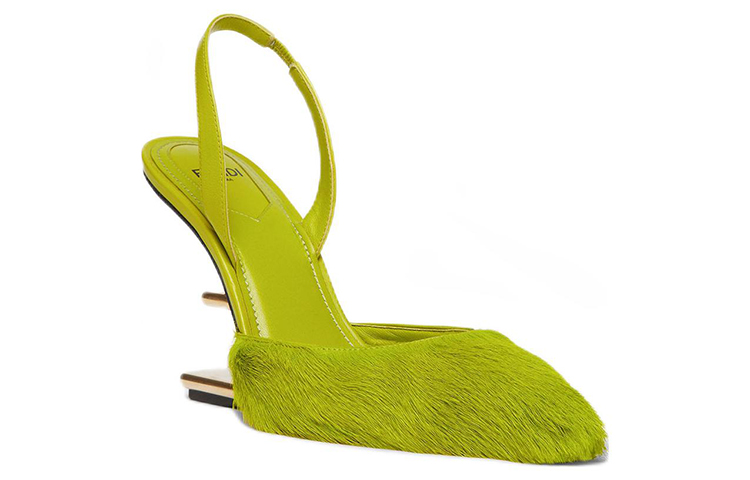 Order (W) Mules con Tacco Alto Fendi First ''Pelliccia di Pony Verde'' 8J8367ALINF1JF3