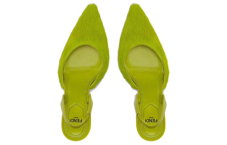 Lookbook (W) Mules con Tacco Alto Fendi First ''Pelliccia di Pony Verde'' 8J8367ALINF1JF3
