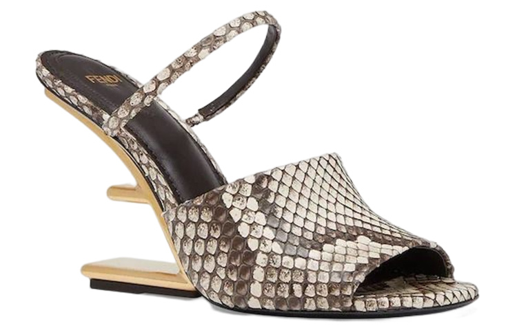(W) Fendi First High Heel Sandals 'Brown Python' 圖 2