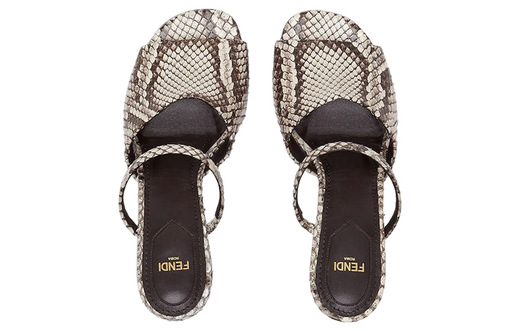 (W) Fendi First High Heel Sandals 'Brown Python' 圖 3