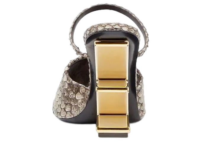 (W) Fendi First High Heel Sandals 'Brown Python' 圖 4