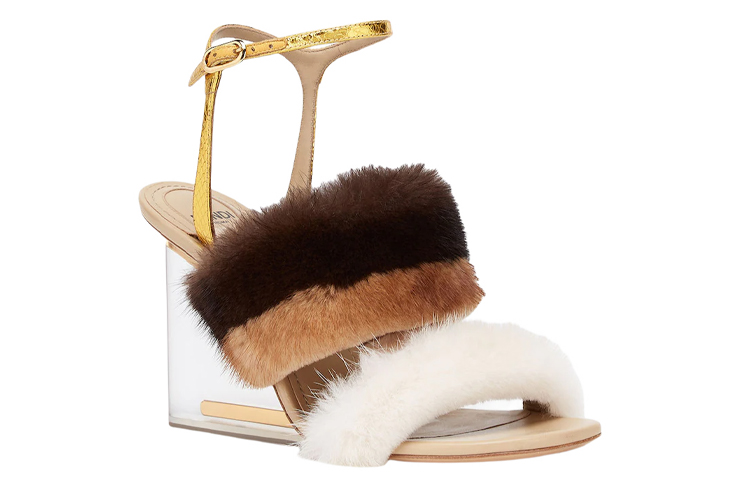(W) Fendi First Mink Fur High-Heeled Sandal 'White Fashion' 圖 2