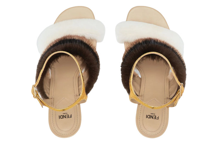 (W) Fendi First Mink Fur High-Heeled Sandal 'White Fashion' 圖 3