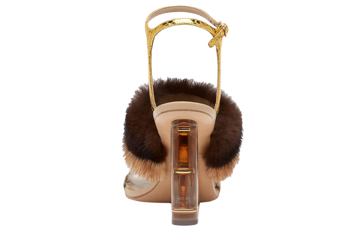 (W) Fendi First Mink Fur High-Heeled Sandal 'White Fashion' 圖 4