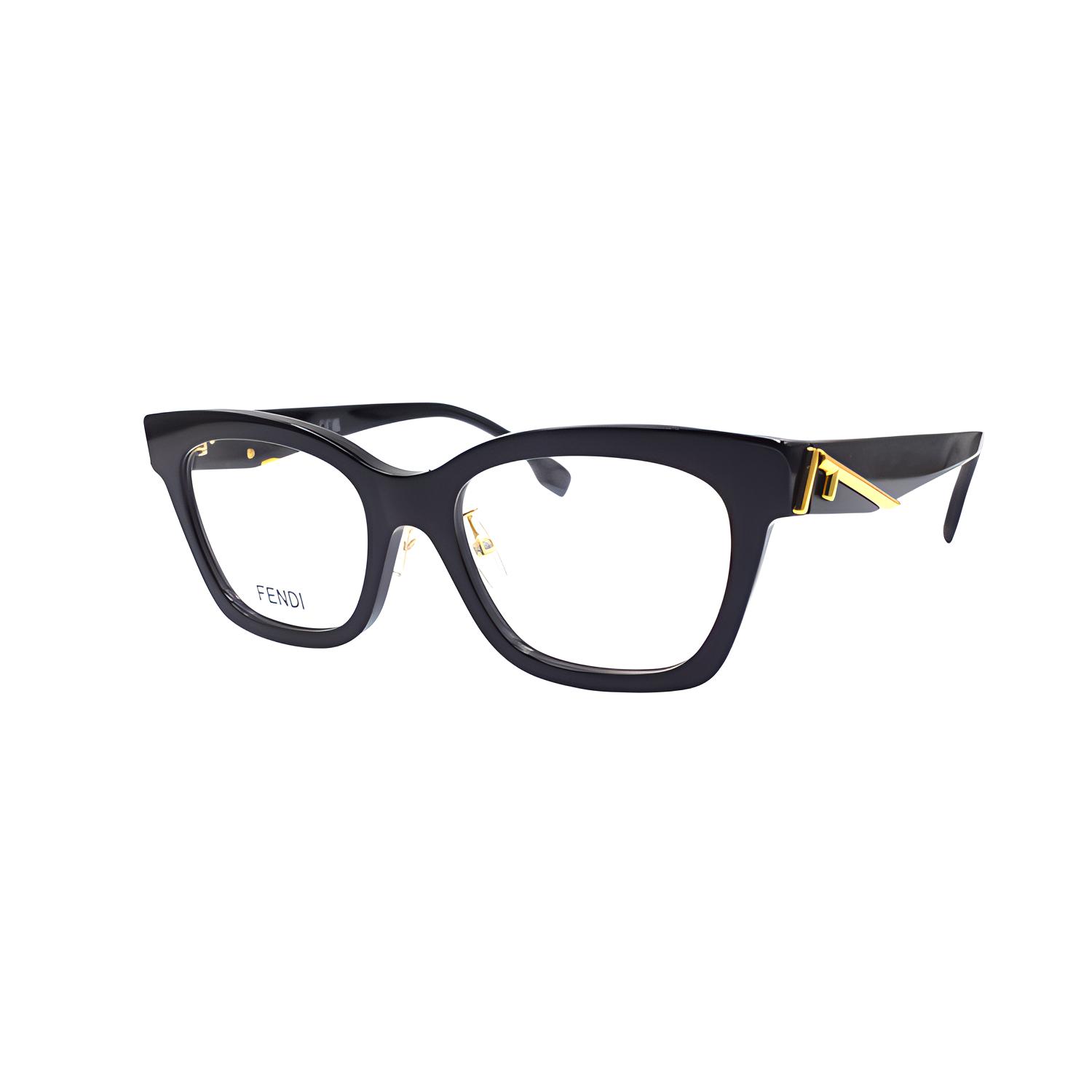 (Women) FENDI First Oval Eyeglass Frames for Women - Trendy Acetate Optical Design FE50073F-001