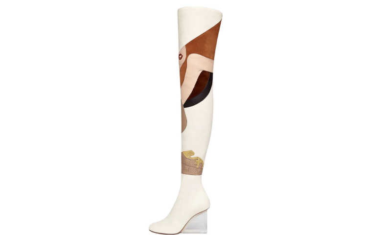(Women) Fendi First Over-The-Knee Boot 'Two-Tone Round Toe - White' 8W8277AI1BF1H11