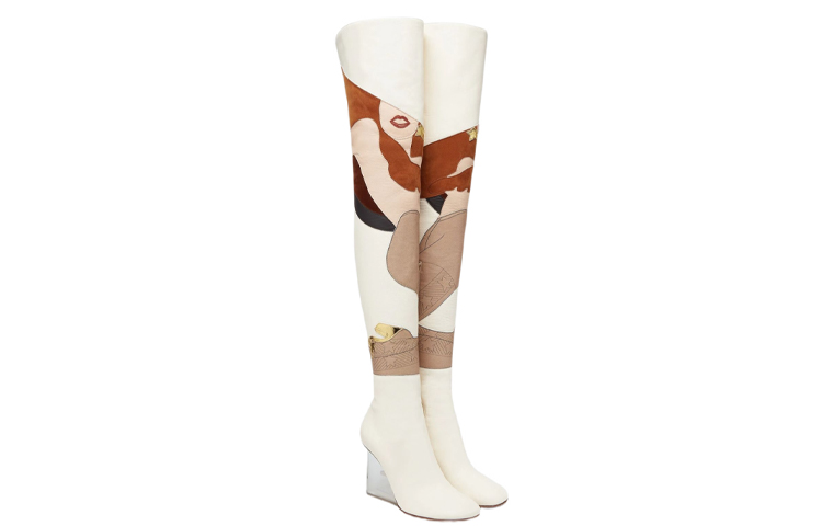 (W) Fendi First Over-The-Knee Boot 'Two-Tone Round Toe - White' 圖 3
