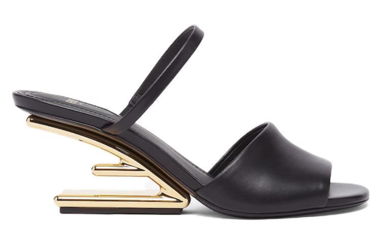 (W) Fendi First Sandal 'Black Leather Mid Heel' 圖 2