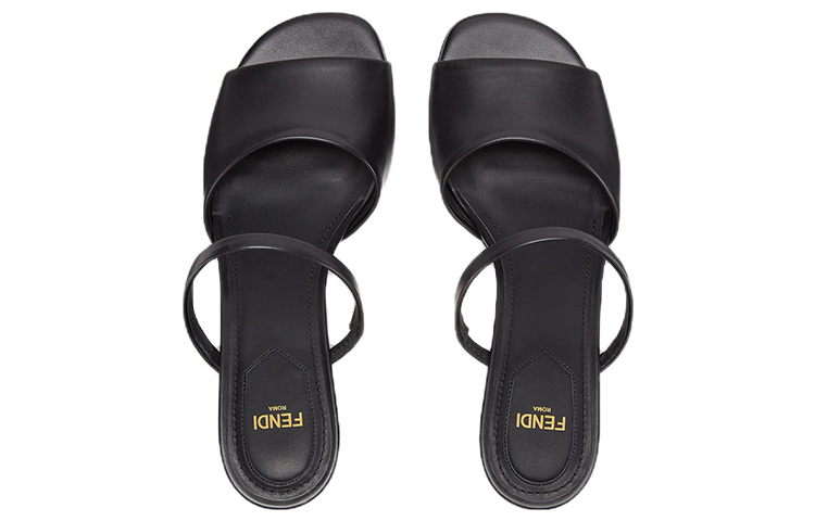 (W) Fendi First Sandal 'Black Leather Mid Heel' 圖 4