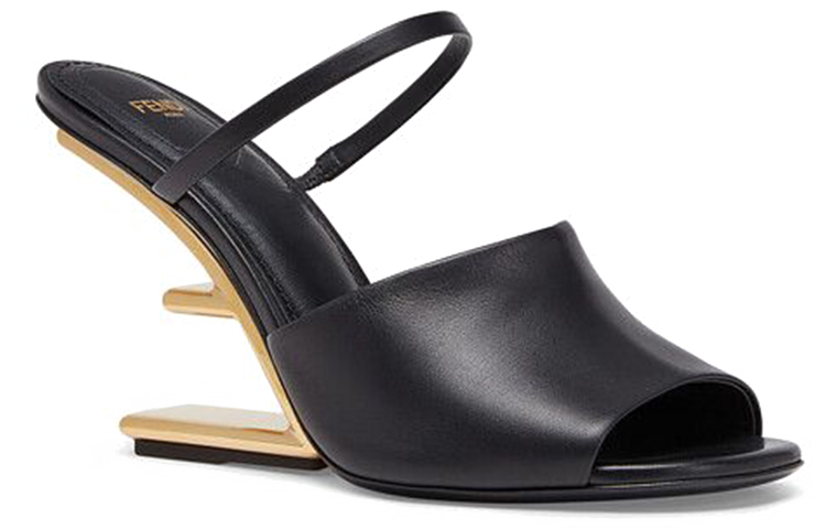 (W) Fendi First Sandal 'Leather High Heels - Black' 圖 2