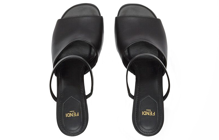 (W) Fendi First Sandal 'Leather High Heels - Black' 圖 3