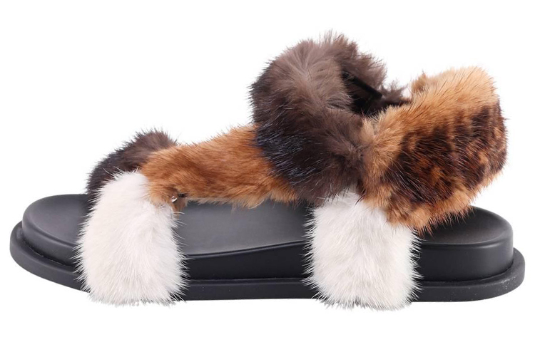 (W) Fendi Flat Sandal 'Brown Logo Strap'