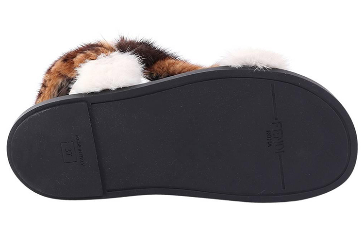 (W) Fendi Flat Sandal 'Brown Logo Strap' 圖 5