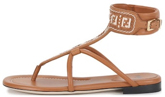 (Women) Fendi Flat Thong Sandals 'Brown FF Monogram' 8Y8095AEH6F1D1W (Women) Fendi Flat Thong Sandals 'Brown FF Monogram' 8Y8095AEH6F1D1W