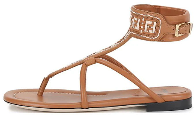 (W) Fendi Flache Zehentrenner-Sandalen ''Braun FF-Monogramm'' 8Y8095AEH6F1D1W Buy (W) Fendi Flache Zehentrenner-Sandalen ''Braun FF-Monogramm'' 8Y8095AEH6F1D1W