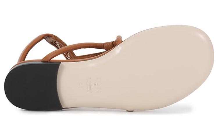 Sizing (W) Fendi Flache Zehentrenner-Sandalen ''Braun FF-Monogramm'' 8Y8095AEH6F1D1W