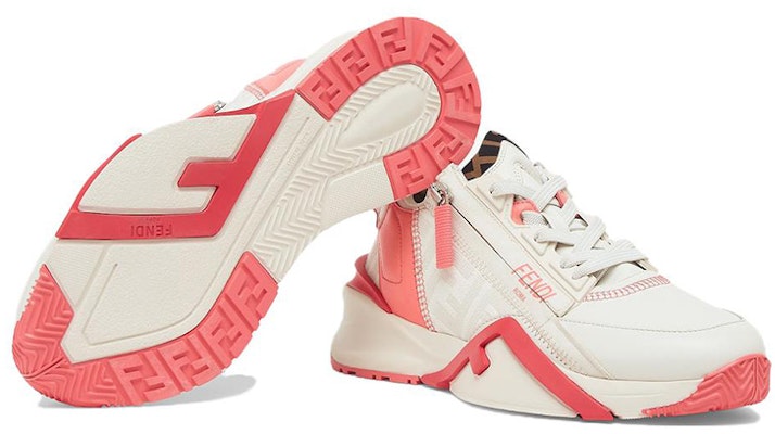 (Women) Fendi Flow FF Motif Low 'White Pink' 8E8035AO0ZF1LRP Purchase (Women) Fendi Flow FF Motif Low 'White Pink' 8E8035AO0ZF1LRP