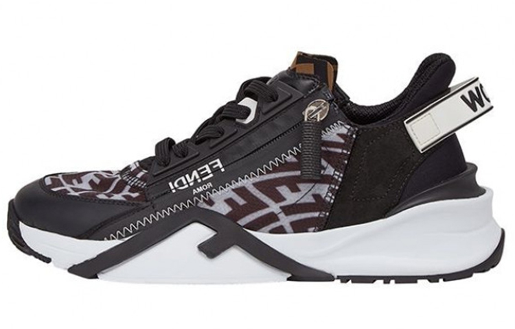 Buy （女性）Fendi Flow FF圖案低筒運動鞋 '黑色' 8E8035-AF69-F1EBY